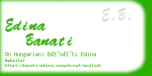 edina banati business card